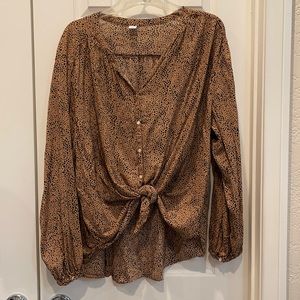 Old Navy Cheetah Blouse